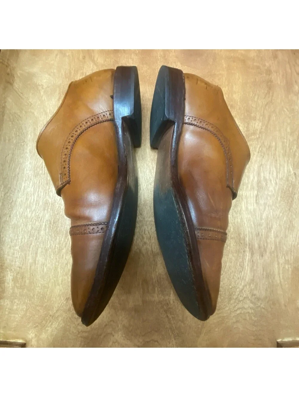 Allen Edmonds St. John's Double Monk Strap Brown Leather Shoes Mens Size 10.5 3E